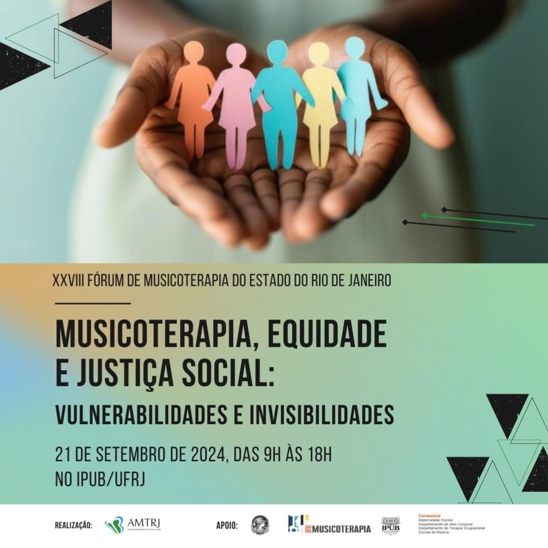 Cartaz Musicoterapia, equidade, justiça social: vulnerabilidades e invisibilidades