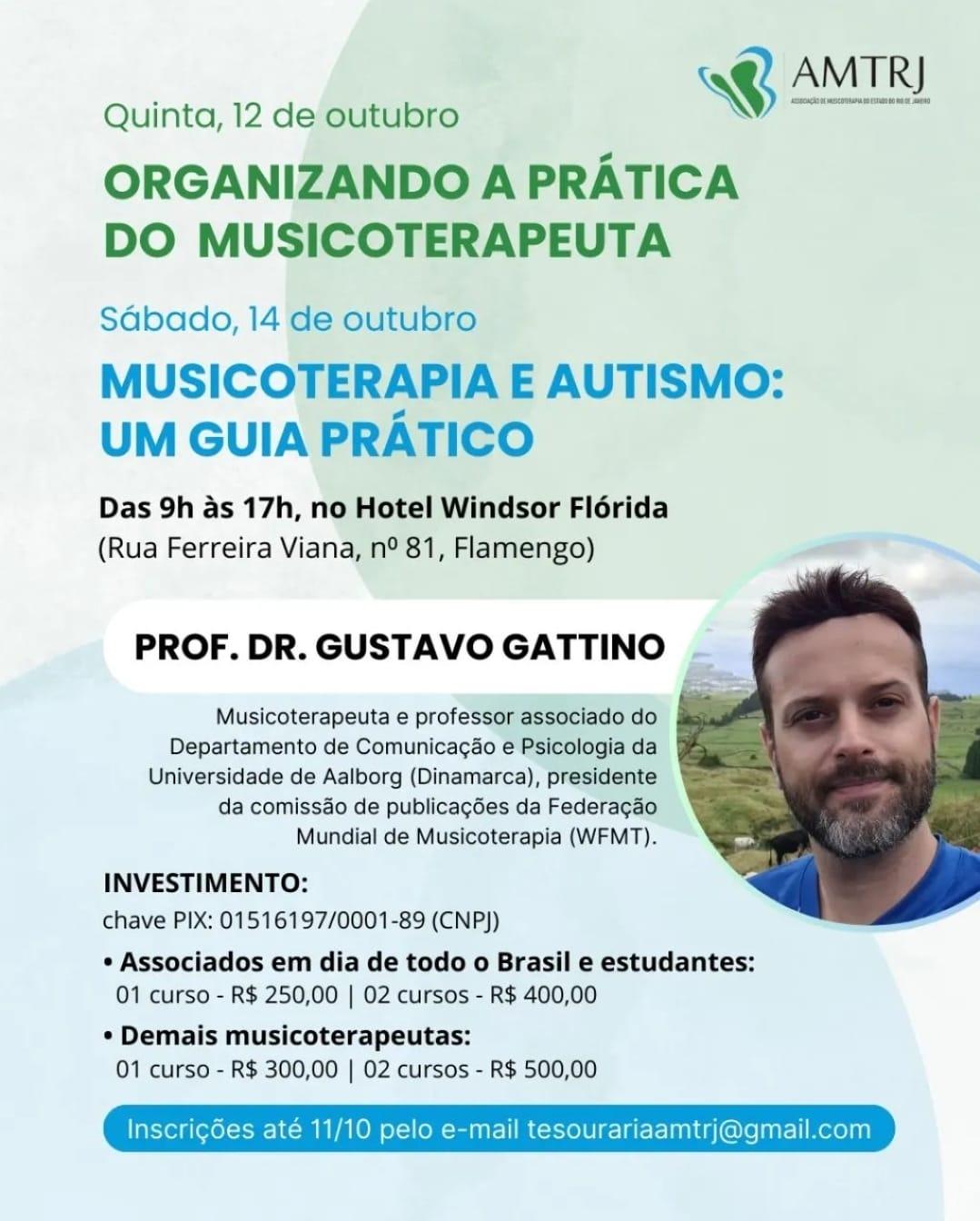 cartaz cursos com o prof. dr. Gustavo Gatinno