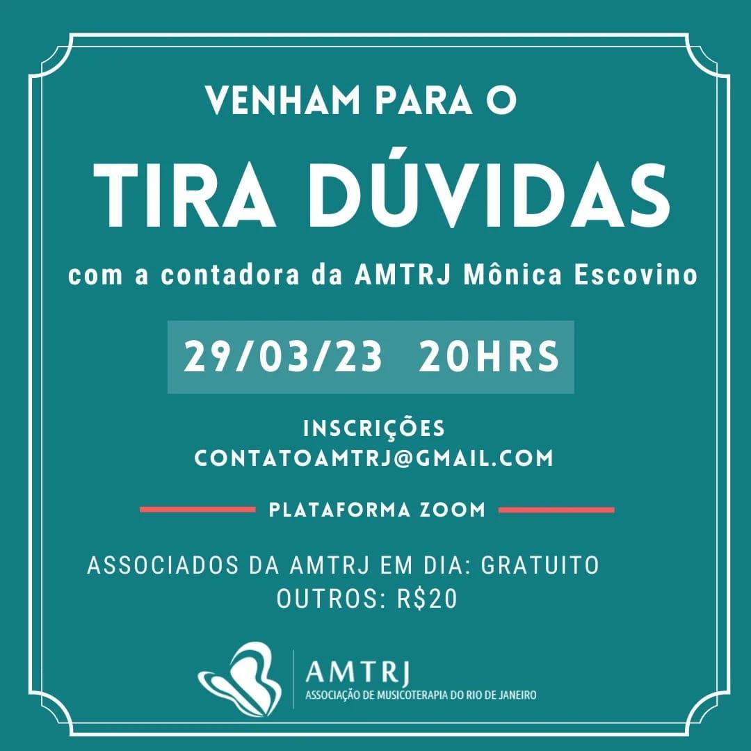cartaz tira duvidas com a contadora da amtrj Mônica Escovino