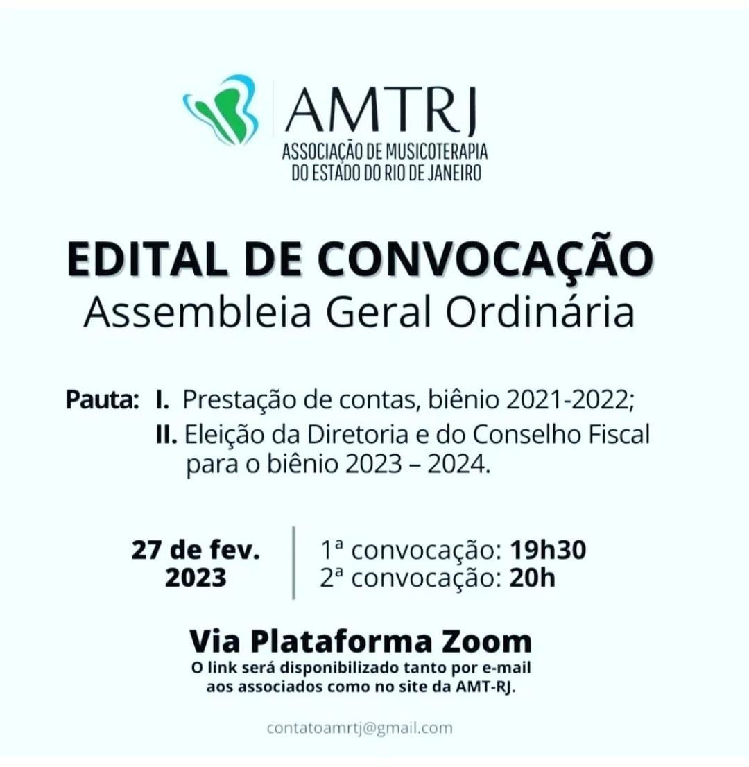 Edital de convocação assembleia geral ordinaria